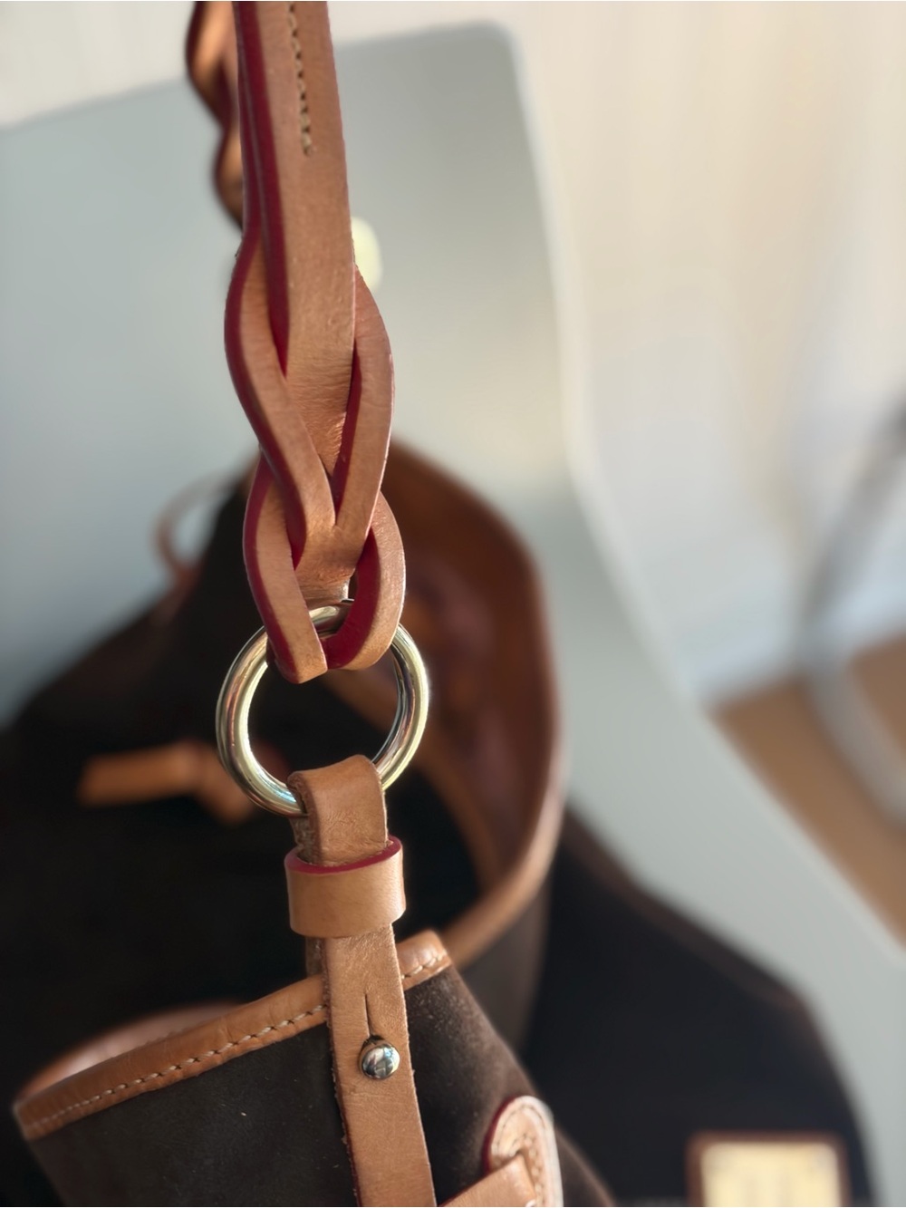 Dooney & Bourke Suede Tote - Picture 4 of 8